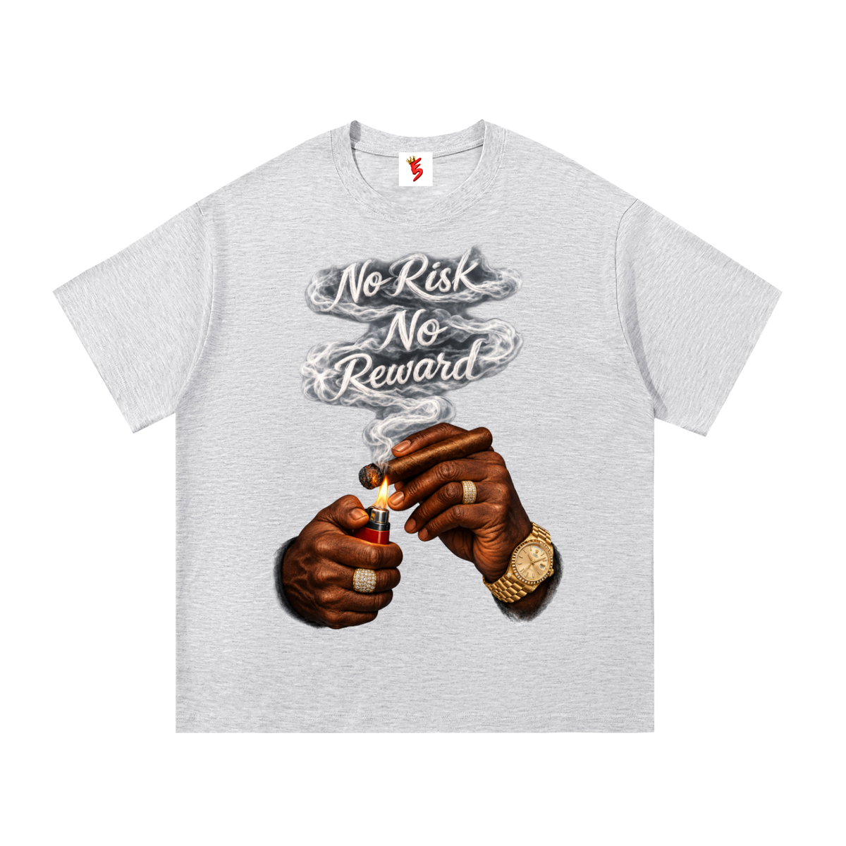 No Risk No Reward T-Shirt (Black writing)