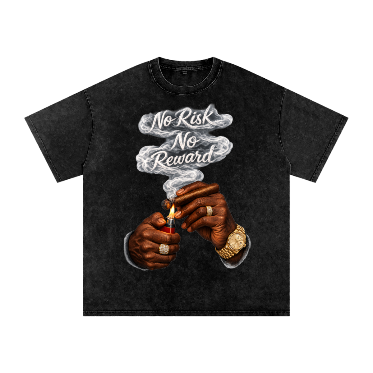 No Risk No Reward Snow Washed Oversized T-Shirt