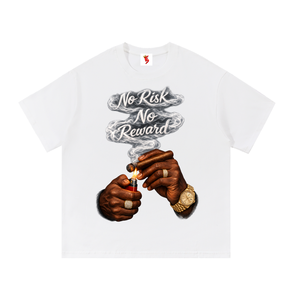 No Risk No Reward T-Shirt (Black writing)