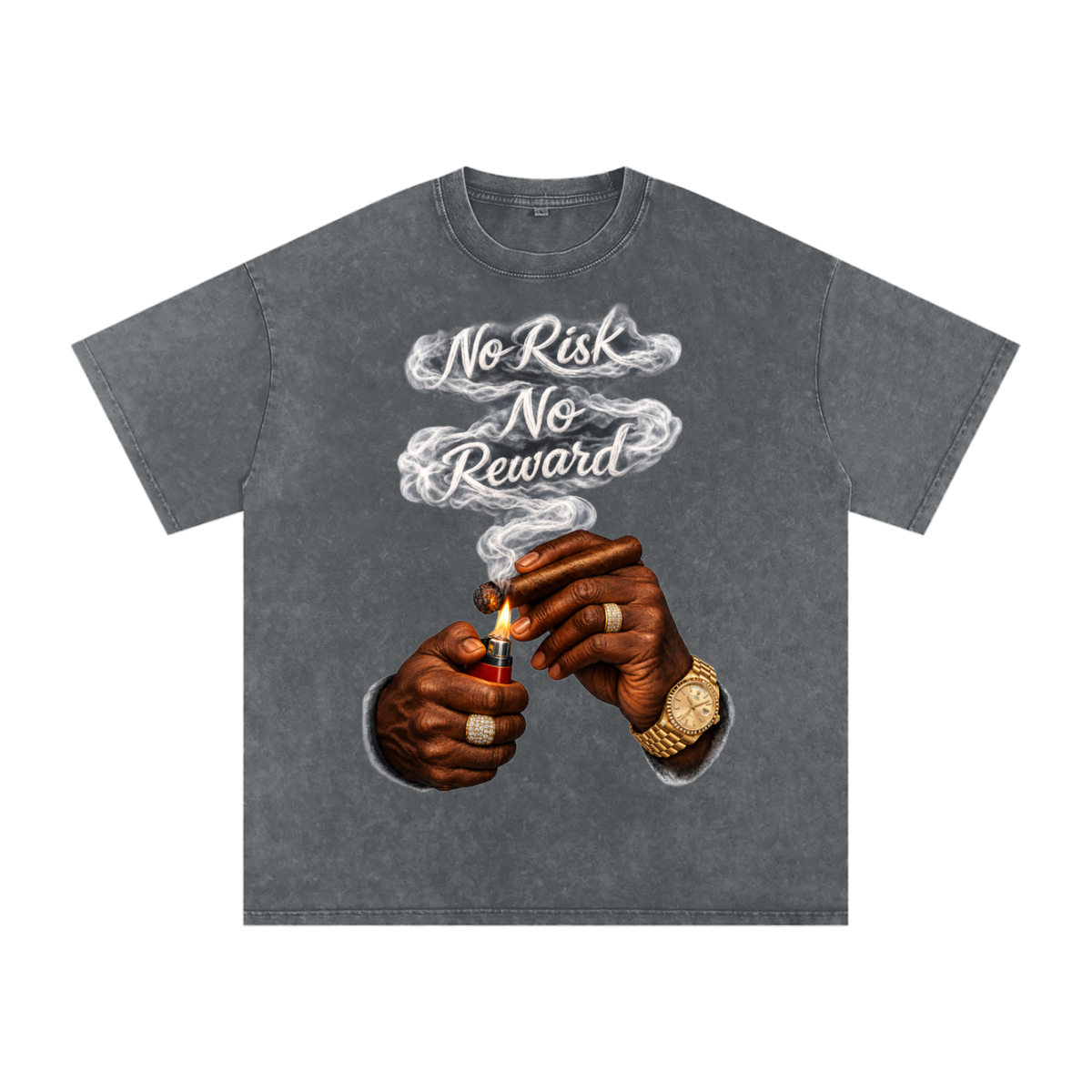 No Risk No Reward Snow Washed Oversized T-Shirt