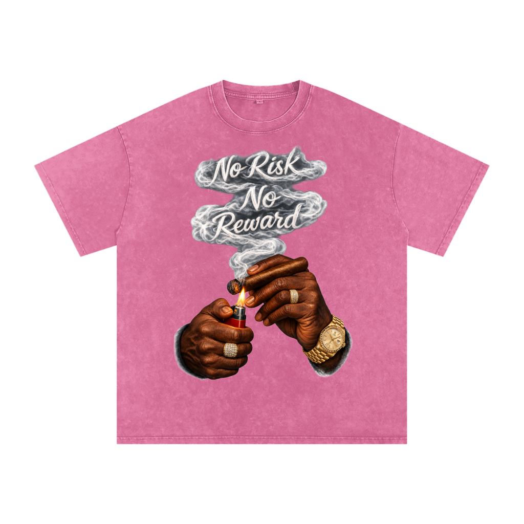 No Risk No Reward Snow Washed Oversized T-Shirt